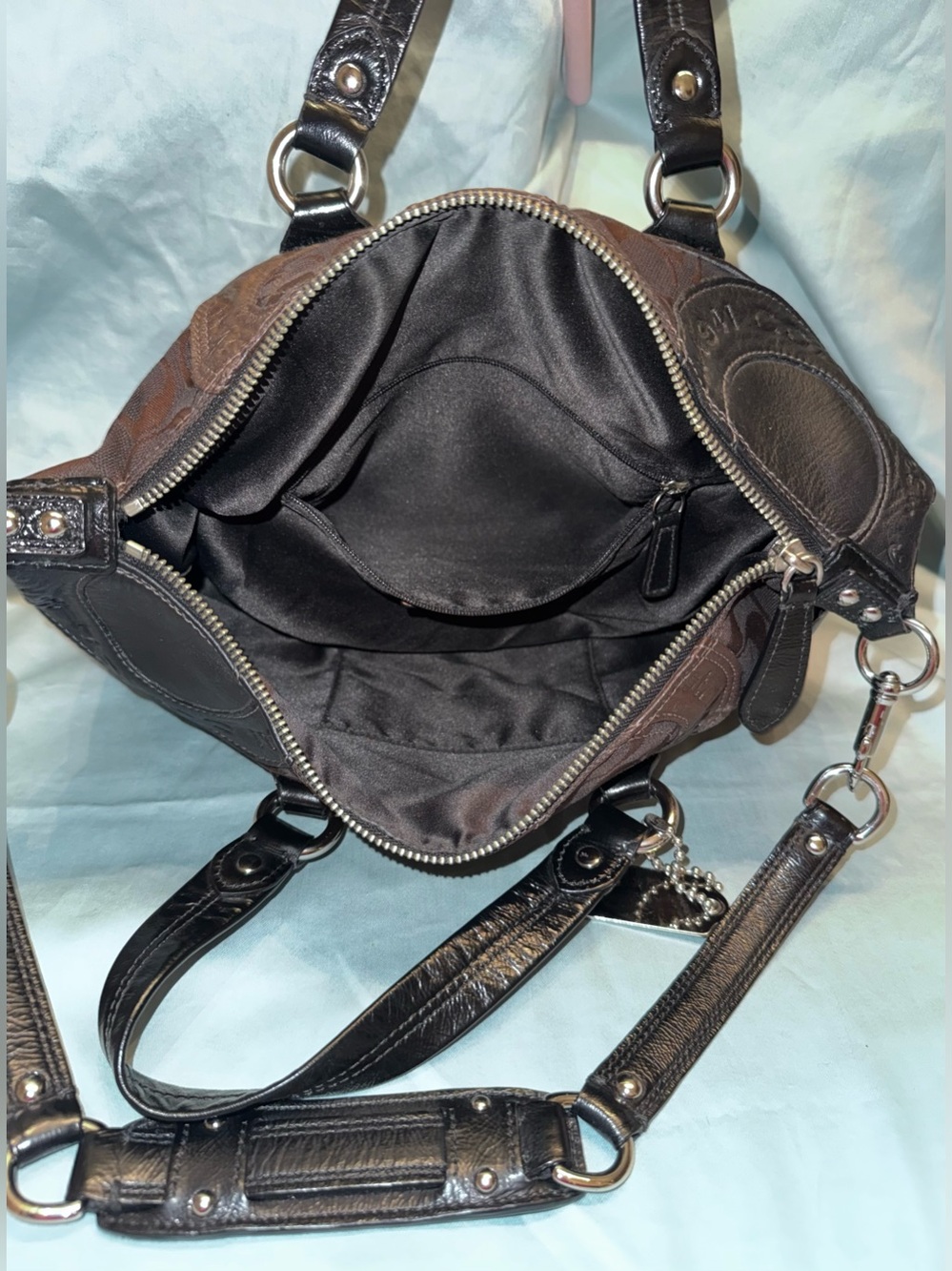 Coach Ashley Patchwork Satchel F15474 Authentic - Picture 11 of 13